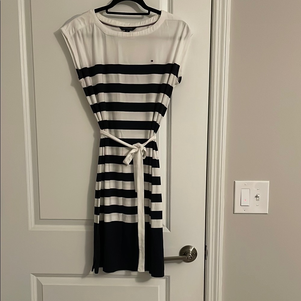Black and White Striped Dress